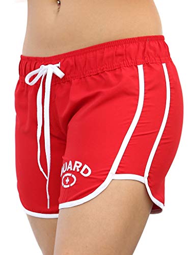 Adoretex Women's Guard Swim Board Shorts Water Shorts - Fgb010 - Red/White - M #TOP1