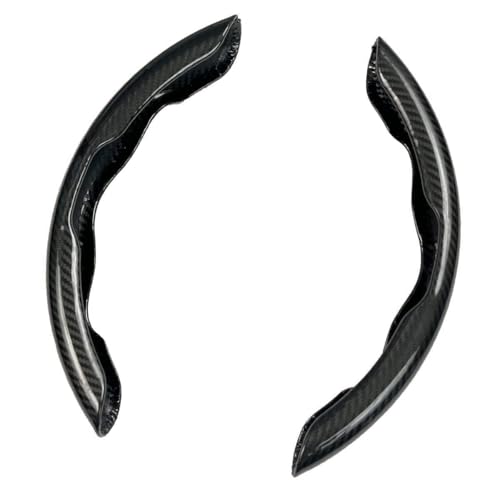 AUTOXBERT Carbon Fiber Car Steering Wheel Cover Universal Sports Steering Wheel Cover Anti-Skid Segmented Steering Wheel Protector Accessories (Black)