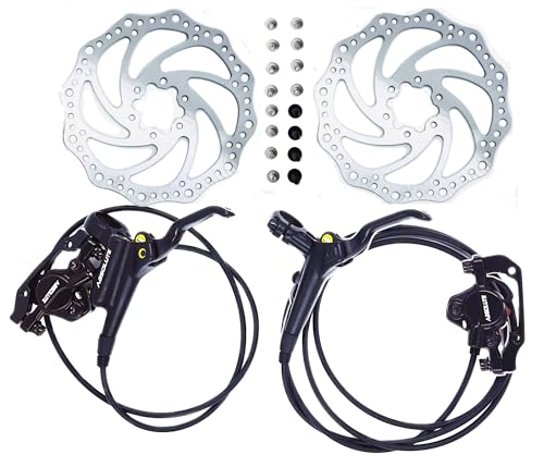 Freio Disco Hidráulico Absolute Dxu-1901 C/discos Mountain Bike Ciclismo Dianteiro e Traseiro Pastil