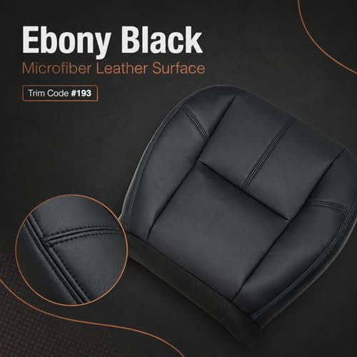 SecosAutoparts Driver & Passenger Bottom and Top Lean Back Microfiber Leather Seat Covers Black Compatible with Chevy Silverado Compatible with GMC Sierra Tahoe Suburban Avalanche Yukon 2007-2014 by SecosAutoparts - Used condition - Image 7