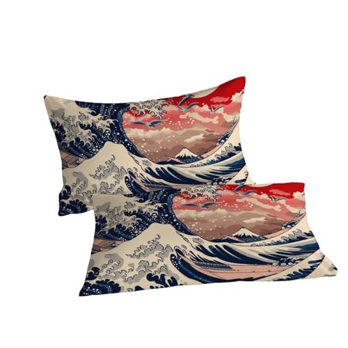 Housse de couette japonaise 3 pièces lit double pour literie sans pli - 7