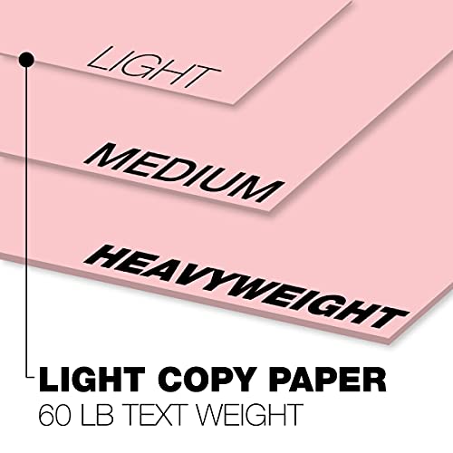 Springhill 8.5” x 11” Pink Copy Paper, 24lb Bond/60lb Text, 89gsm, 500 Sheets (1 Ream) – Colored Printer Paper with Smooth Finish – Versatile and Flexible Computer Paper – 024042R