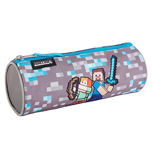 MINECRAFT - Estojo escolar Warriors, forma, multicolorido, médio (TOYBAGS T106-963), multicolorido, Estojo escolar Minecraft Warriors