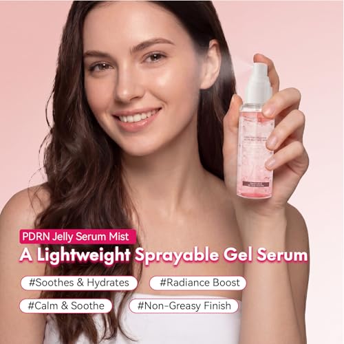 Glopink Jelly Serum Mist with PDRN, 3-in-1 Hydrating Face Glow Spray with Ceramide, Arginine & Hyaluronic Acid, Sprayable Hydrogel for Glass Skin Glow, All Skin Types, 3.38 fl.oz