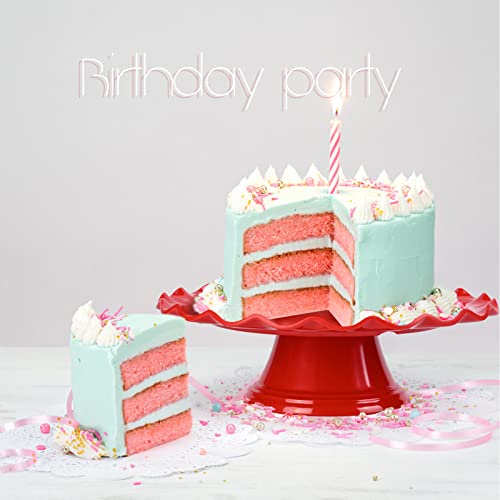 Xmnfly 10.8 Inch Floral Border Cake Stand, Melamine Display Stand,Cupcake Stand For Birthday Parties, Weddings, Baby Shower,Anniversary And Other Events, Red #TOP4