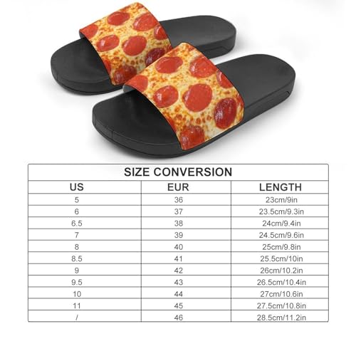 Pepperoni Pizza Womens Slide Sandals Non Slip Summer House Slippers for Girls Slip-on Flip Flops2