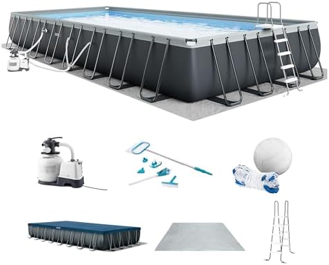 INTEX Ultra XTR 32 ft x 16 ft 52 in Above Ground Pool Set, Rectan...