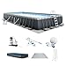 Intex 32ft X 16ft X 52in Ultra XTR Rectangular Pool Set with Sand Filter Pump & Saltwater System, Ladder, Ground Cloth, Pool Cover, Maintenance Kit & Volleyball