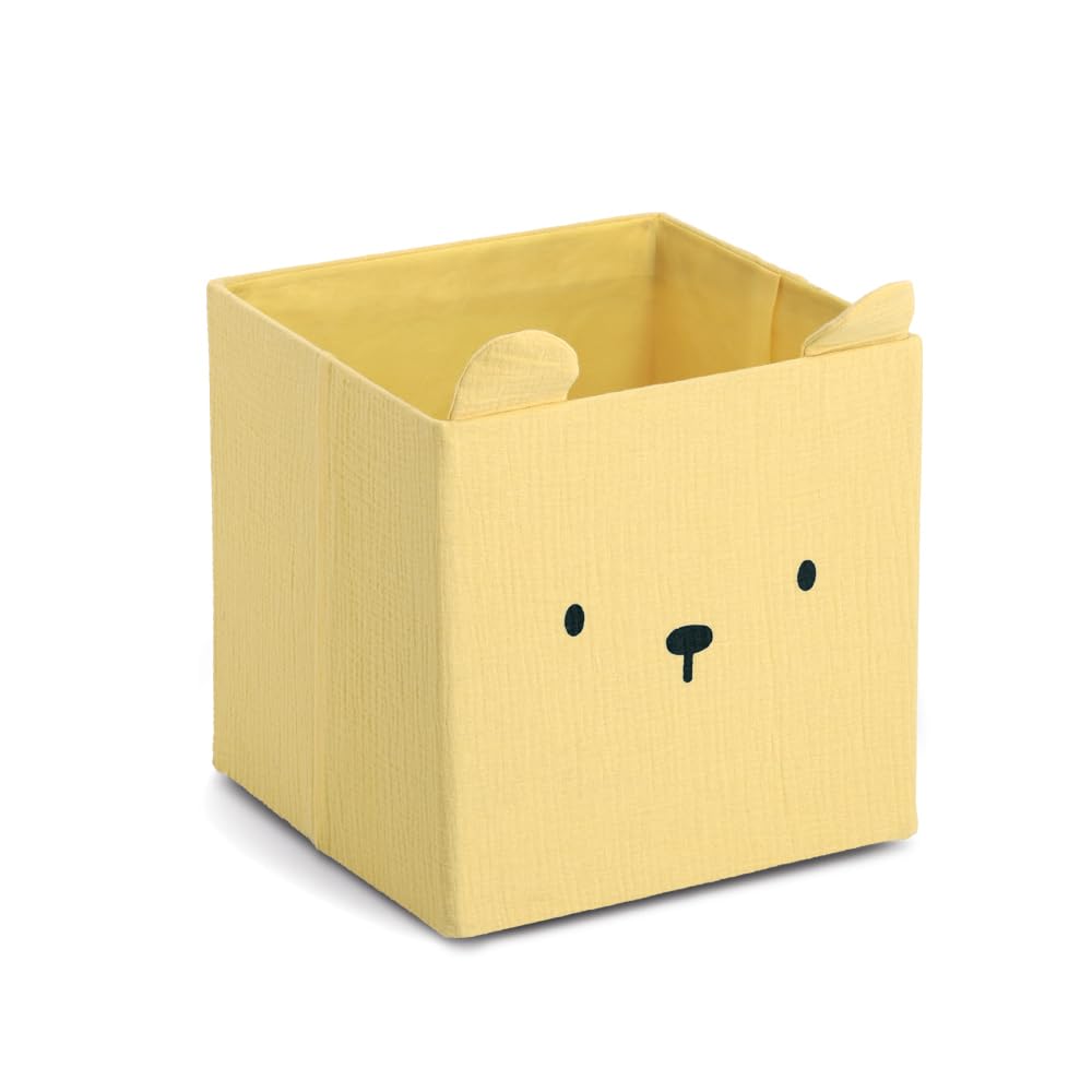 Boîte de rangement ours mousseline pour ranger la chambre de bébé avec douceur