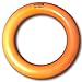 WEPO® Hundespielzeug-Ring / Robuster Naturkautschuk Kauring (Naturgummi) - Ø 15cm - für Welpen - Stabiler Hartgummiring - Welpenspielzeug - Orange