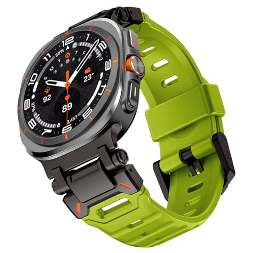 Compatible with Samsung Galaxy Watch Ultra 47mm Band for Men FKM Fluororubber Sport Rugged Strap with Metal Connector Compatible with Galaxy Ultra 47mm Band 2025 2024