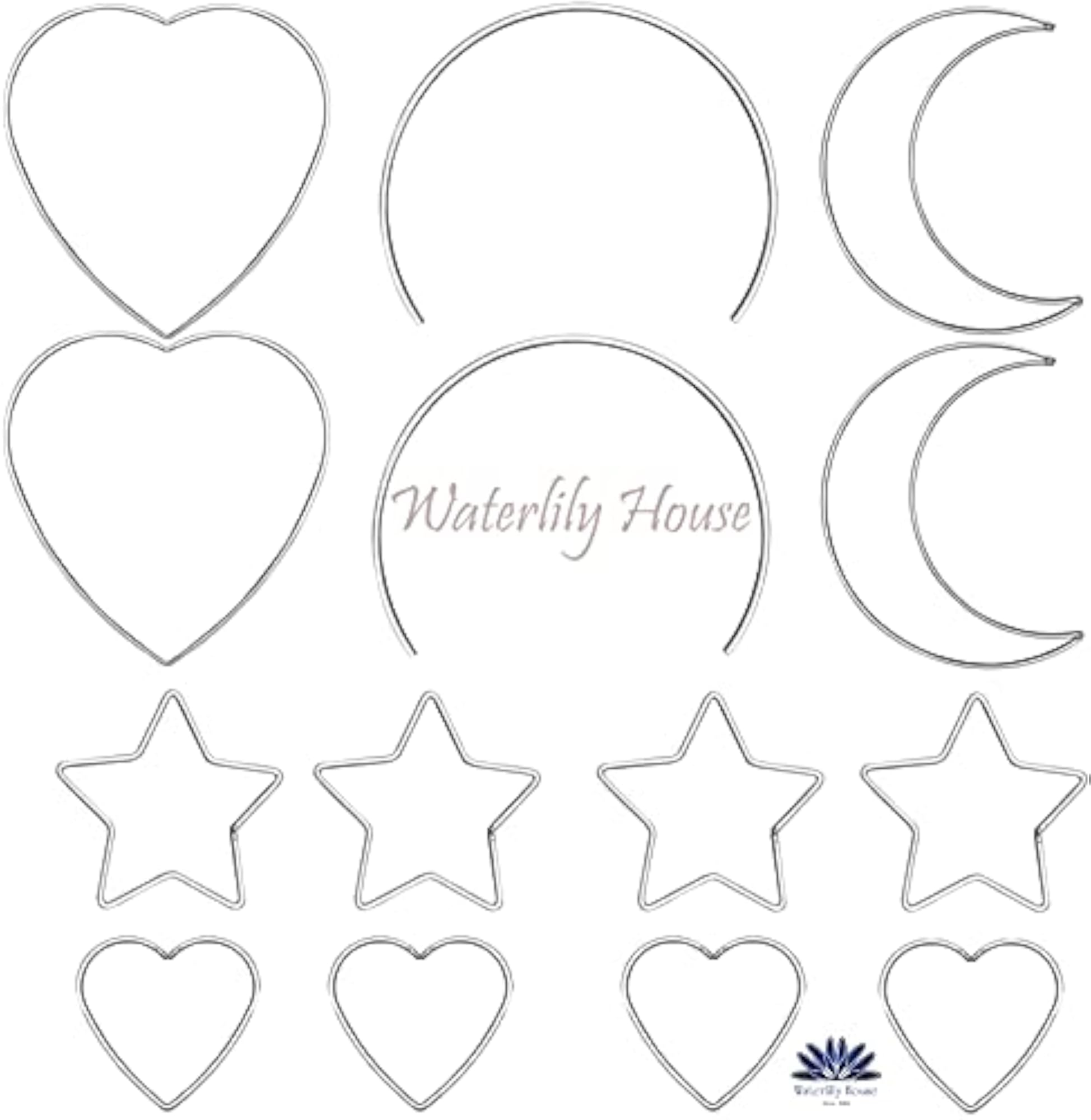 14pcs Metal Hoops for Craft and Decor Projects