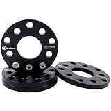 VLAOSCHI Black Forged 5x108 5x110 Wheel Spacers 1/2 Inch (12mm) Compatible with Ford Jeep-Jaguar-Chevrolet-Saab 5 Lug for Focus Taurus Renegade Compass MP Cherokee KL Omega Malibu Dart - Pack of 4