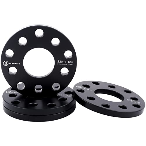 VLAOSCHI Black Forged 5x108 5x110 Wheel Spacers 1/2 Inch (12mm) Compatible with Ford Jeep-Jaguar-Chevrolet-Saab 5 Lug for Focus Taurus Renegade Compass MP Cherokee KL Omega Malibu Dart - Pack of 4