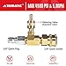 YAMATIC Adjustable Chemical Injector Kit, Downstream Injector Kit for Pressure Washer, 3/8 Inch Connectors, Soap Injector with Siphon Hose & Soap Nozzle,4500PSI