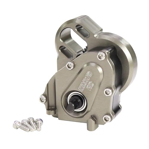 Aluminium 21% Overdriven Billet Transmission Gearbox for 1/24 RC Crawler Axial SCX24 Deadbolt C10 JLU Gladiator Bronco Upgrades (Titanium)