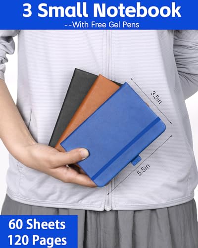Cuadernos pequeños de bolsillo Dynta con bolígrafos de gel para notas 3