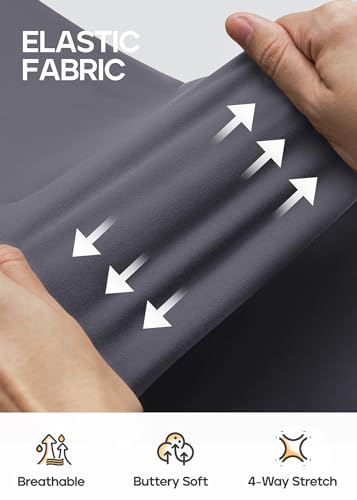 Heathyoga Calça de moletom feminina de perna larga com bolsos, cintura alta, para ioga, confortável,