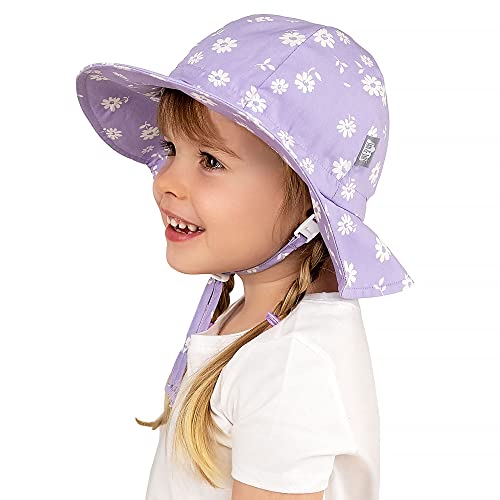 Jan & Jul Baby Girl Floppy Sun-Hat With Adjustable Strap (S: 0-6 Months, Purple Daisy) #TOP3