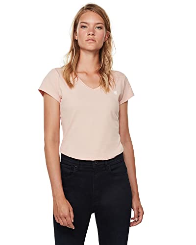 G-STAR RAW Damen Slim V T Wmn Ss Tops, Lt Mauve, Medium