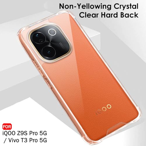 Image of TheGiftKart Crystal Clear Back Cover Case for iQOO Z9s Pro 5G / Vivo T3 Pro 5G | Shock Proof 360 Protection | Hard Clear Back Case for iQOO Z9s Pro 5G / Vivo T3 Pro 5G (PC & TPU, Transparent Bumper)