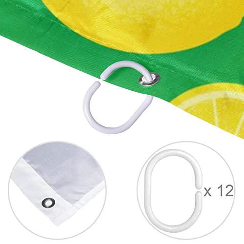 Rideau de douche de qualité supérieure motif citron vert sans odeur 152x183 - 5