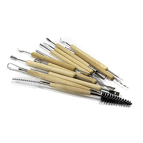 11Pc Double Sided Deluxe Hobby Arts & Crafts Pottery Clay Molding Tool Set #TOP1