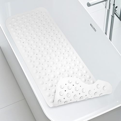 WarmSnow Long Bathtub Mat Non Slip 39.5 x 16 Inch,