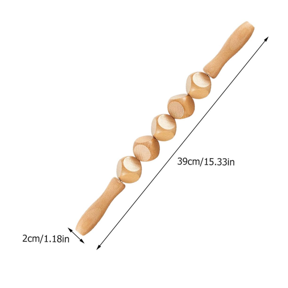 Rodillo Trasero de Madera para Masaje 2 Piezas Uso Doméstico | Masajeadores Abdominales, Herramienta de Masaje Corporal, Pack para Aficionados al Fitness y Personas Mayores