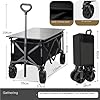 Portable Camping Cart,Beach Trolley Cart for Camping Outdoor Gatherings and Picnics Lightweight Pull Trailer for Campervan Stall and Outdoor Activities