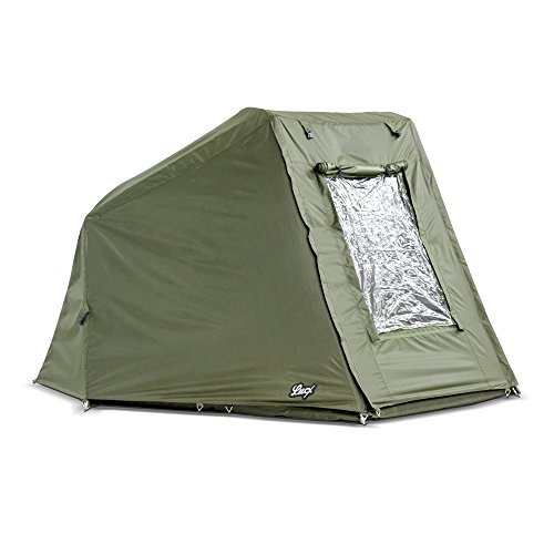 Lucx® Wiesel Schirmzelt + Überwurf Brolly incl. Winterskin Shelter with Overwrap Angelzelt + Skin Karpfenzelt 10.000mm Wassersäule Bivvy