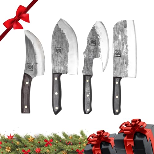 COOLINA Unique 4 Knife Set - Premium High-Carbon Steel Kitchen