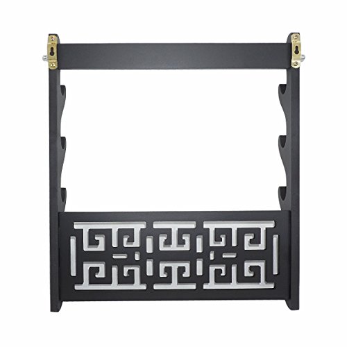 Eforlife 4 Tier Sword Stand Wall Mount Samurai Sword Holder Display Stand Katana Wakizashi Tanto Wall Hanger Sword Rack Four Layer (16Inch Classic) #TOP3