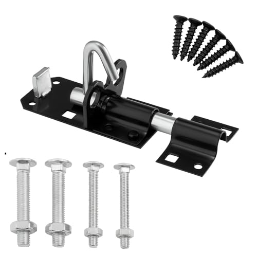 SATARGO Gate Lock Bolt Brenton Heavy Duty Door Slide Bolts Lockable Padbolt for Shed Outhouse and Stores - Includes Fixingss (3.5 Bolt 89mm)