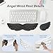 Angel Wing Wrist Rest,Cute Wrist Rest for Keyboard and Mouse,Hand Rests Set Include Ergonomic Keyboard & Mouse Hand Rest and Coaster,Filled Resilient Memory Foam,for Work,Study,Gaming (Black)