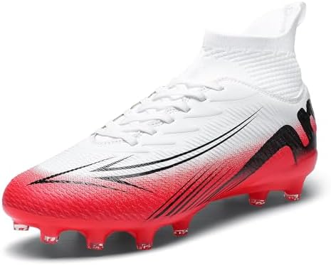 Soccer Cleats for Mens Womens High Tops Lace Up Unisex Football S...