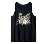 Abstract art drums musician music band throne noose Tank Top