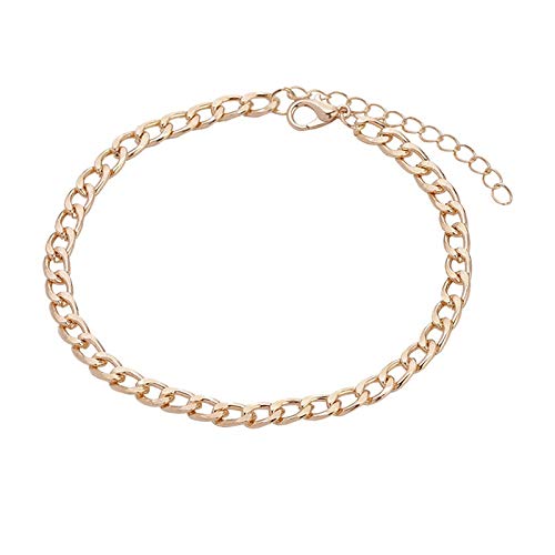 Preisvergleich Produktbild SMCTCRED Kette Fußkettchen, antiallergischem Edelstahl Fußkettchen-Fuss-Ketten-Schmucksachen für Frauen, Einstellbarer 8,5 Zoll -10.5 Zoll