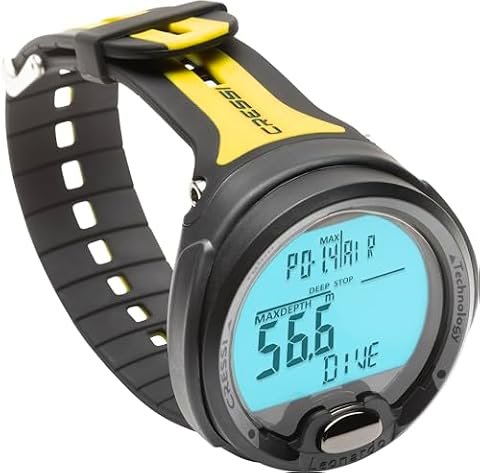 Cressi Unisex-Adult Leonardo Diving Computer Komputer Do Nurkowania Premium,Czarny/Żółty,Jeden Rozmiar,Ks770051