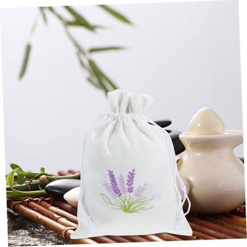 5 bolsas sachet de lavanda con cordón para decoración miniatura 3