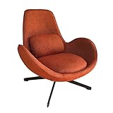 Ancho: 85 cm MATHI DESIGN Space - Sillón giratorio de tela, color naranja