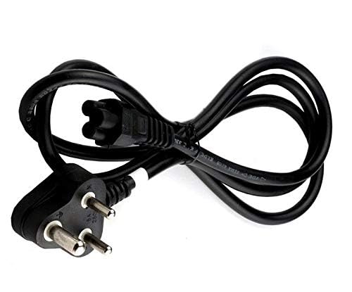 Mickey Mouse Socket 3 Pin 1.8 Meter Ac Power Cable/Cord Compatible with Acer Asus Hp Sony Samsung Xiaomi RedmiBook 15 Fujitsu Intex Hcl Lg Wipro IBM Micromax Dell Lenovo Toshiba Laptops