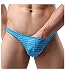 Produktbild Yomie Herren Unterwäsche Slips Bequeme Atmungsaktive Triangle Briefs Tanga Ultradünne Eis Seide Streifen G-String Atmungsaktive Transparente Dessous Nahtlose Elastizität Net Garn Unterhose