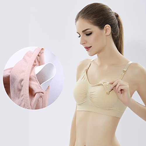 Aigori-Nursing-Bras-Pack-of-2-Seamless-Wirefree-Maternity-Bra-for-Motherhood-Pregnancy-Breastfeeding-Sleeping-with-Extenders-Ship-from-UK