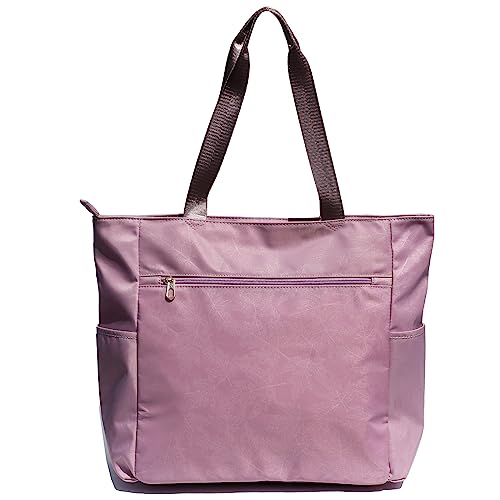 ESVAN Original Floral Tote Bag Large Shoulder Bag with Multi Pockets for Gym Travel Beach Daily Bags (A5)