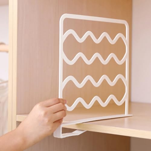 Séparateurs d'étagère pour armoire blanc organisateur dressing 6pcs - 5