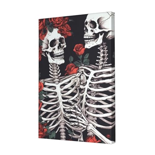 Toile rose et squelette moderne pour transformer un mur vide et triste