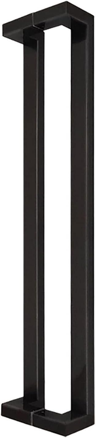 Gate Hardware Glass Door Pull Handle Black Stainless Steel Square Tube Handle Simple Modern Wooden Door Barn Door Sliding Length 80cm/120cm (Size : 800x775mm)