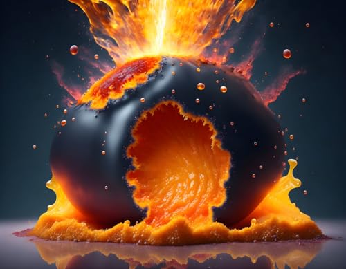 Poster Big Explosion Gelatinous Confusion toile sans cadre 50 x 70 cm CekOck