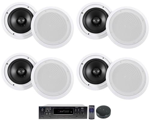Audiosavings Bundle:(1) Technical Pro H12X500UBT 12-Speaker Home Theater Bundle with (4) Pair Rockville HC85 8